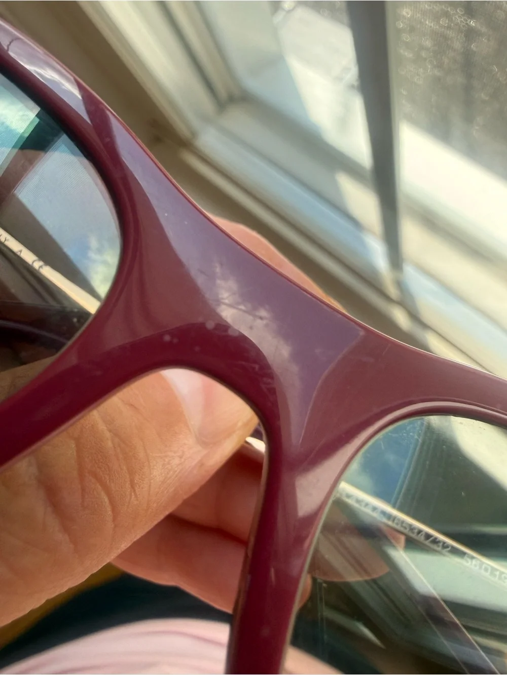 Ray-Ban Burgundy/wine Frame Sunglasses with Green Gradient Lenses